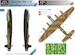 Avro Lancaster MKI/MKIII Camouflage Painting Mask (Hong Kong Models, Tamiya) LFM48123