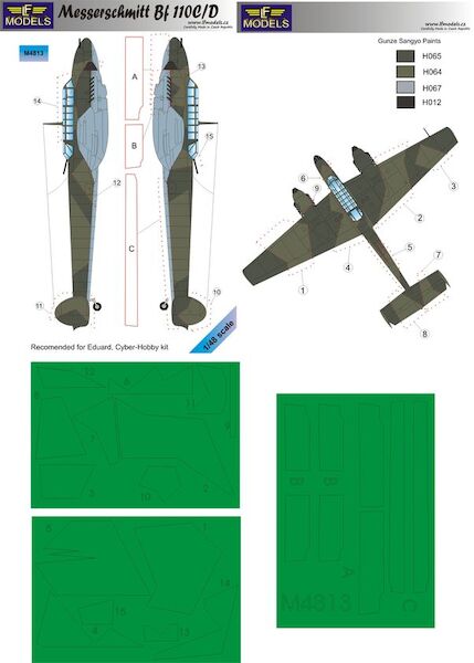 Messerschmitt BF110C/D camouflage Mask  LFM4813