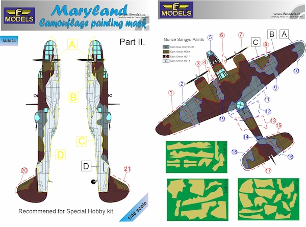 Martin Maryland Camouflage Painting Mask Part 2 LFM48134