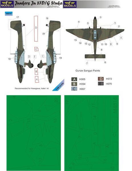 Junkers Ju87D/G Stuka camouflage Mask LFM4814