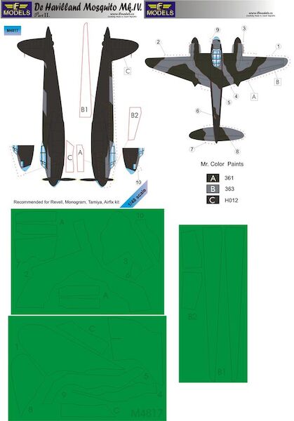 DH Mosquito MKIV camouflage Mask Part 2  LFM4817