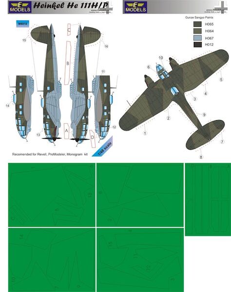 Heinkel He111H/P camouflage Mask  LFM4818