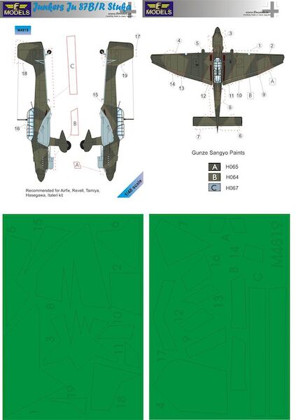 Junkers Ju87B/R camouflage Mask LFM4819