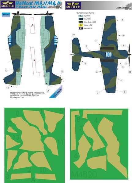 Hellcat MKI/MKII FAA camouflage Mask  LFM4820