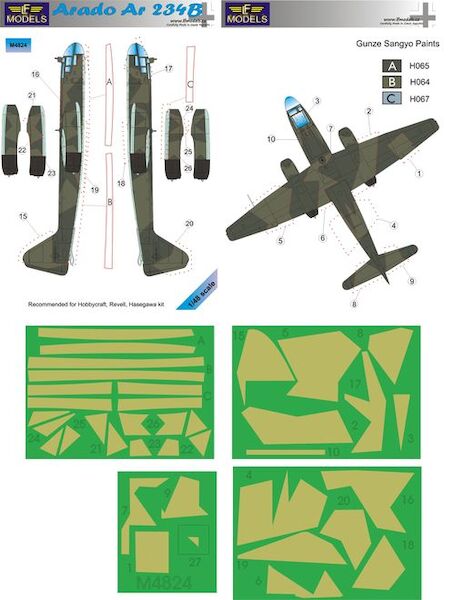 Arado AR234B camouflage Mask  LFM4824