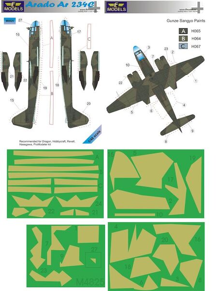 Arado AR234C camouflage Mask  LFM4825