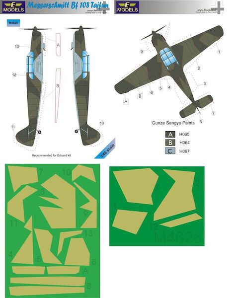 Messerschmitt BF108 Taifun camouflage Mask LFM4826