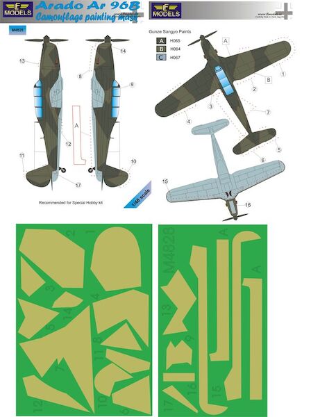 Arado AR96B camouflage Mask (Special Hobby) LFM4828