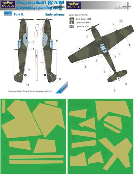 Messerschmitt BF109 camouflage Mask - Early Scheme Part 2 LFM4832