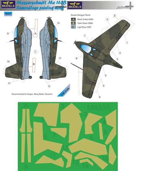 Messerschmitt Me163B camouflage Mask LFM4835