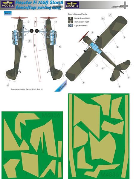 Fieseler Fi156B Storch camouflage Mask  LFM4836