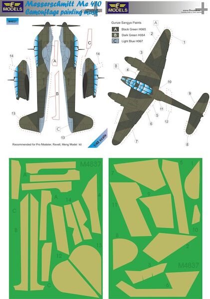 Messerschmitt Me410 camouflage Mask  LFM4837