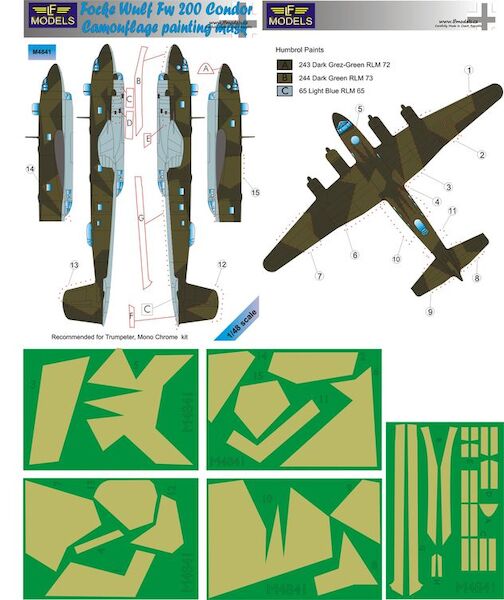 Focke Wulf FW200 Condor Camouflage Painting Mask  LFM4841