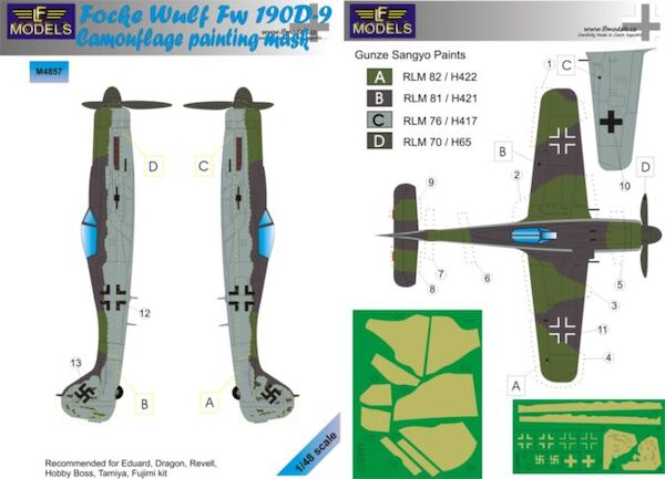 Focke Wulf Fw190D-9 Camouflage Painting Mask LFM4857