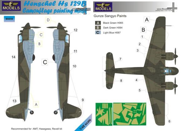 Henschel Hs129B Camouflage Painting Mask LFM4859