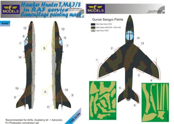 Hawker Hunter T7/8 Camouflage Painting Mask  LFM4866
