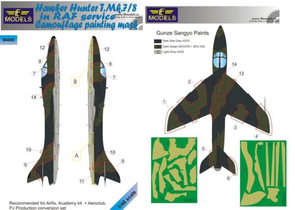 Hawker Hunter T7/8 Camouflage Painting Mask LFM4866