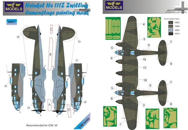 Heinkel He111Z Zwilling camouflage Mask  LFM4871