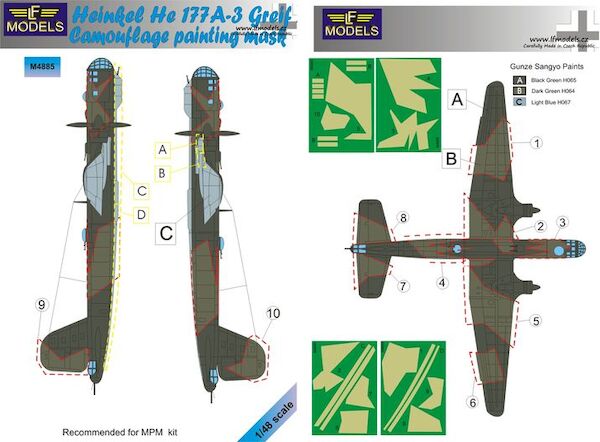 Heinkel He177A-3 Greif Camouflage Painting Mask LFM4885