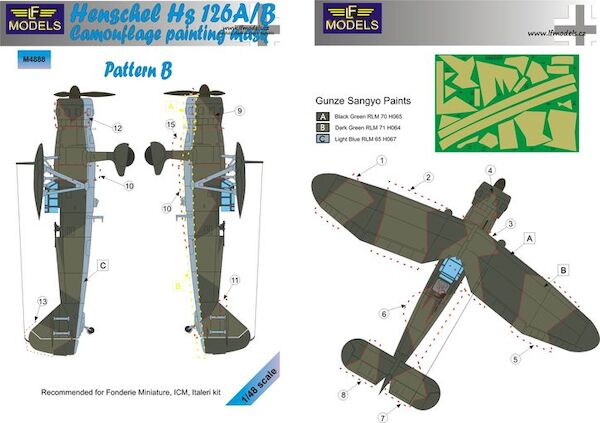 Henschel Hs-126A/B Pattern B Camouflage Painting Mask LFM4888