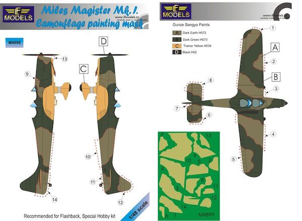 Miles Magister Mk1 Camouflage Painting Mask  LFM4899