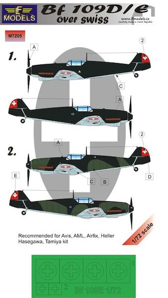 Messerschmitt BF109D/E Over Swiss Mask LFM7205