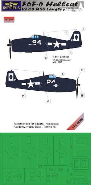 F6F-5 Hellcat VF-23 USS Langley Mask LFM7209