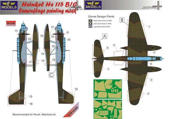 Heinkel He115B/C Camouflage Painting Mask LFM72109