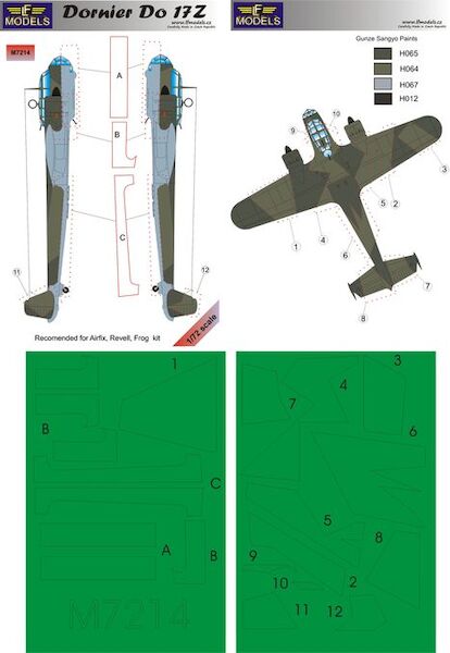 Dornier Do 17Z camouflage Mask  LFM7214