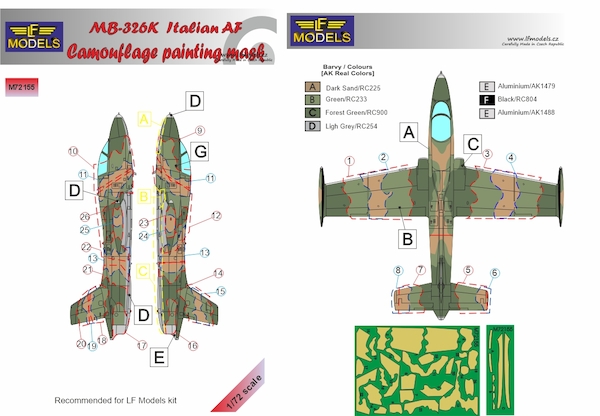 MB 326K Italian AF Camouflage Painting Mask LFM72155