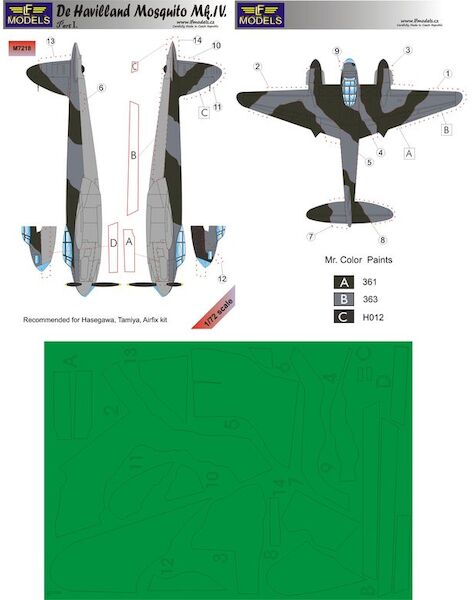 DH Mosquito MKIV camouflage Mask Part 1  LFM7218