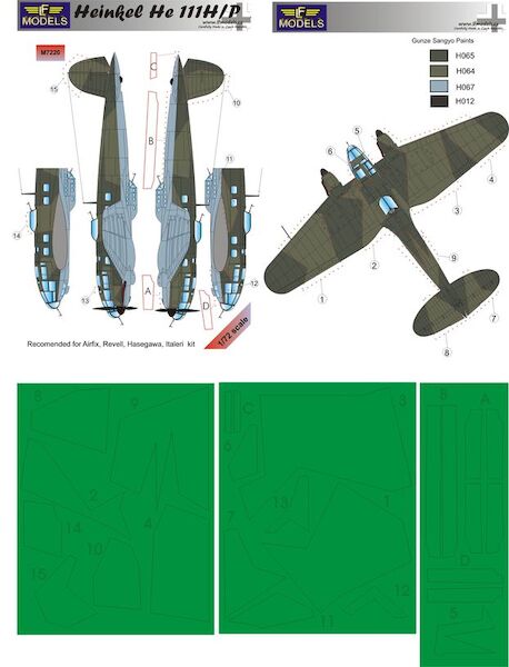 Heinkel He111H/P camouflage Mask LFM7220