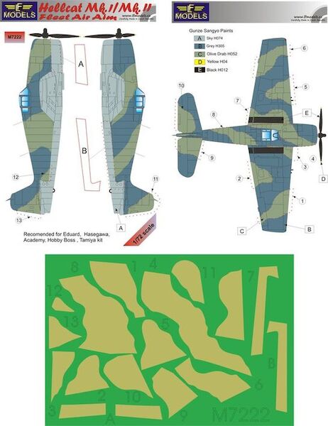 Hellcat MKI/MKII FAA camouflage Mask LFM7222