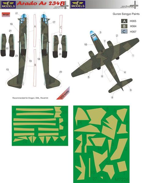 Arado Ar234B camouflage Mask  LFM7226