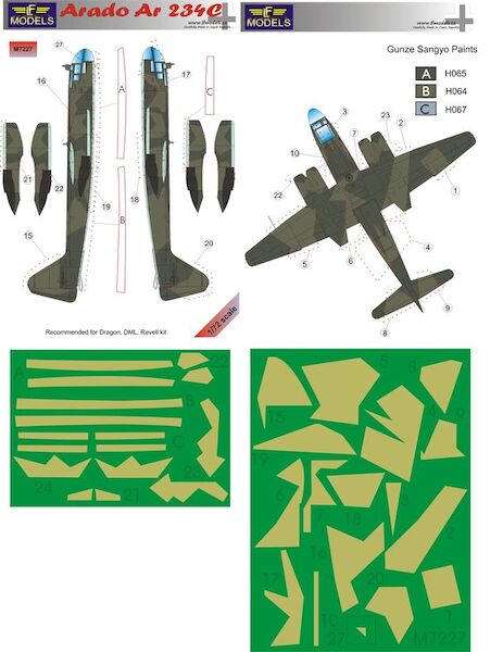 Arado Ar234C camouflage Mask LFM7227