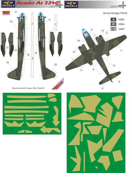 Arado Ar234C camouflage Mask  LFM7227