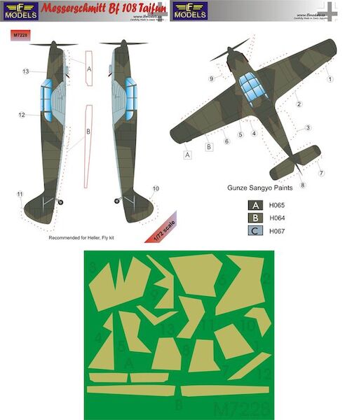 Messerschmitt BF108 Taifun camouflage Mask  LFM7228