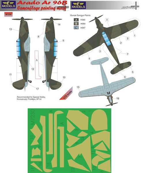 Arado AR96B camouflage Mask (Special Hobby)  LFM7230