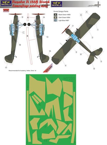 Fieseler Fi156b Storch camouflage Mask  LFM7238