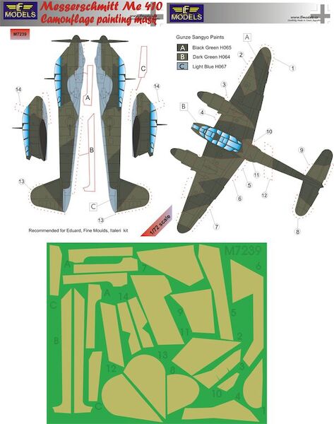 Messerschmitt Me410 camouflage Mask  LFM7239