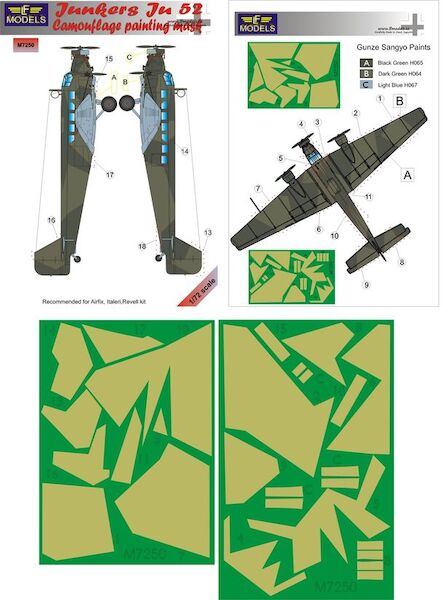 Junkers Ju52 Camouflage Painting Mask LFM7250
