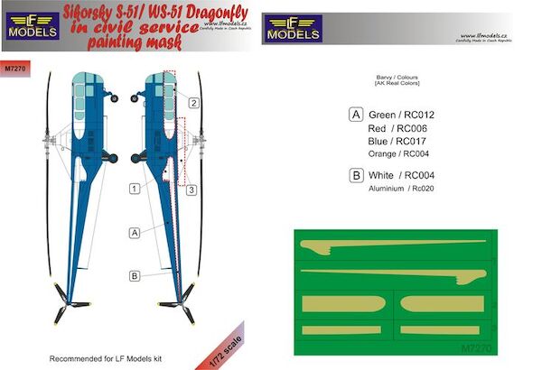 Sikorsky S51/WS51 in civil Service Painting Mask (LF)  LFM7270