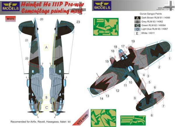 Heinkel He111P Pre War camouflage Mask  LFM7273