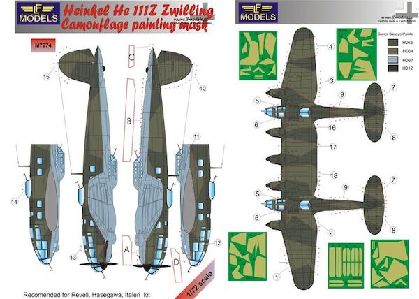 Heinkel He111Z Zwilling camouflage Mask  LFM7274