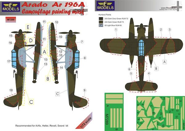 Arado Ar196A Camouflage Painting Mask LFM7289