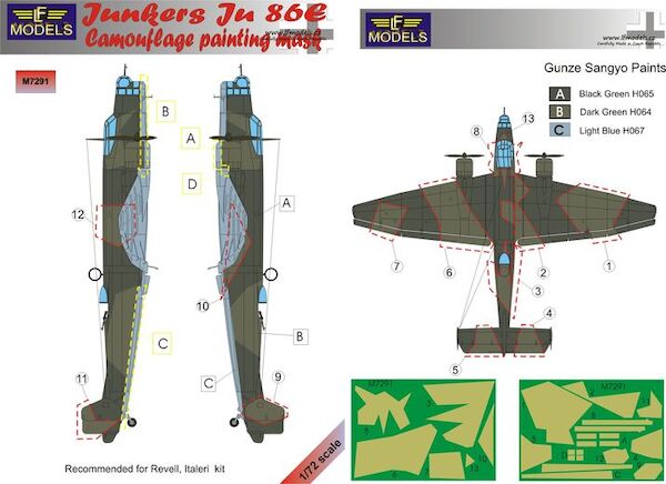 Junkers Ju86E Camouflage Painting Mask  LFM7291