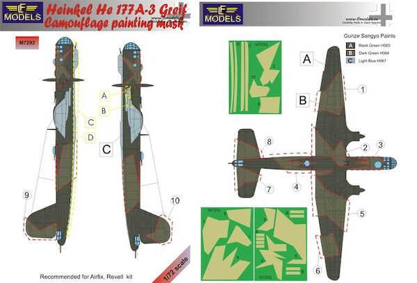 Heinkel he177A-3 Greif Camouflage Painting Mask LFM7292