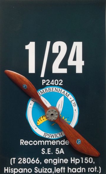 Hand made wooden prop Timbbenham for SE5a (twoblade left hand Rotation )  LFP2402