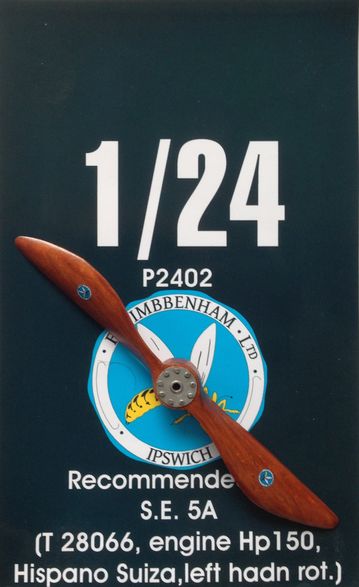 Hand made wooden prop Timbbenham for SE5a (twoblade left hand Rotation ) LFP2402