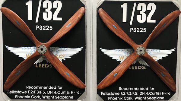 Hand made 4 blade wooden prop ODDY prop for Felixstowe, DH4, H16 etc (2x) LFP3225